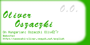 oliver oszaczki business card